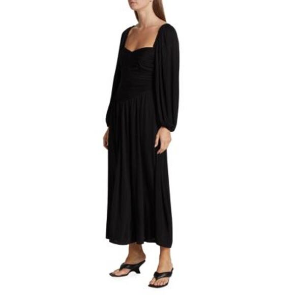 NWT The Westside Vivian Crepe Midi Dress Black‎ Small - Picture 2 of 9